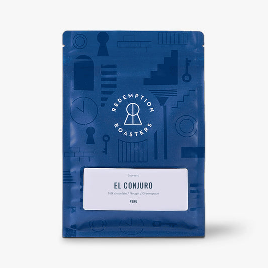 Cut out image of dark blue redemption roasters single origin speciality coffee